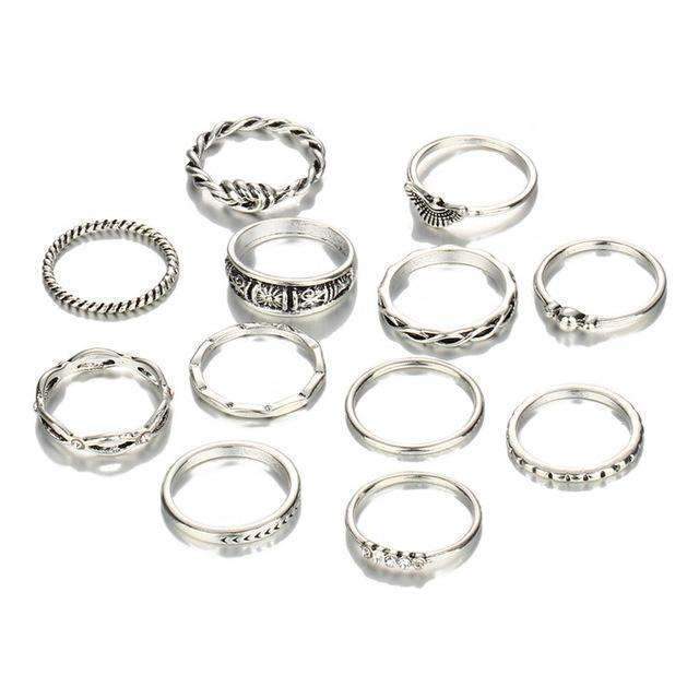 Golden Ring Set – Conjunto de Anéis Dourados - Estilo e sofisticação